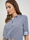Orsay Cămașă de damă în dungi alb-albastru cu nod ORSAY
