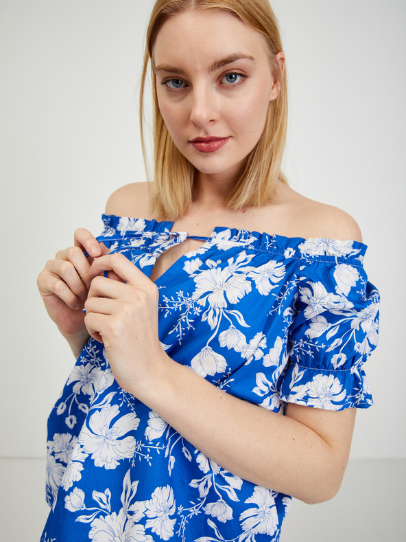 Orsay Bluză de damă albastră florală ORSAY