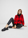 Orsay Pulover de damă în carouri negru-roșu ORSAY