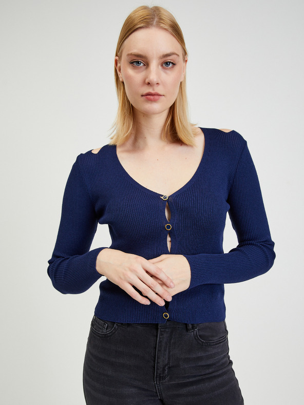 Orsay Cardigan de damă albastru închis cu fante ORSAY