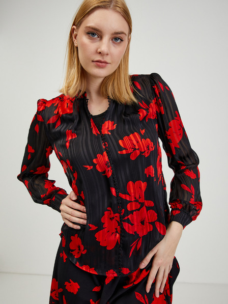Orsay Bluză cu model floral roșu-negru de damă ORSAY