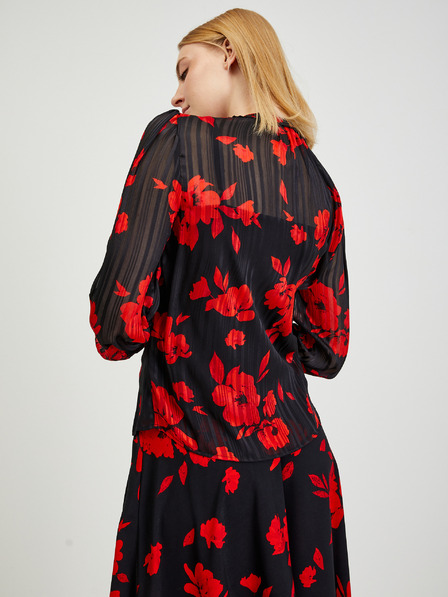 Orsay Bluză cu model floral roșu-negru de damă ORSAY