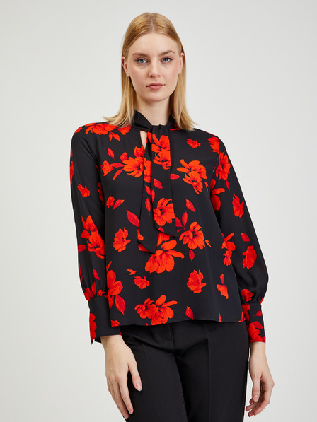 Orsay Bluză cu model floral roșu-negru de damă ORSAY