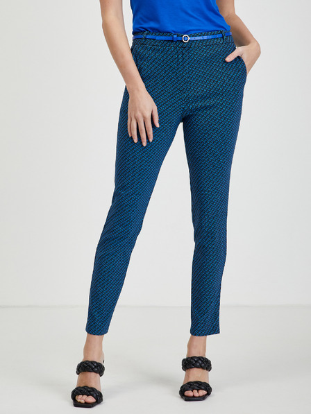 Orsay Pantaloni cu model negru-albastru pentru femei ORSAY