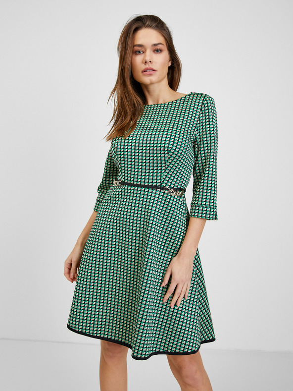 Orsay Rochie de damă verde cu model ORSAY