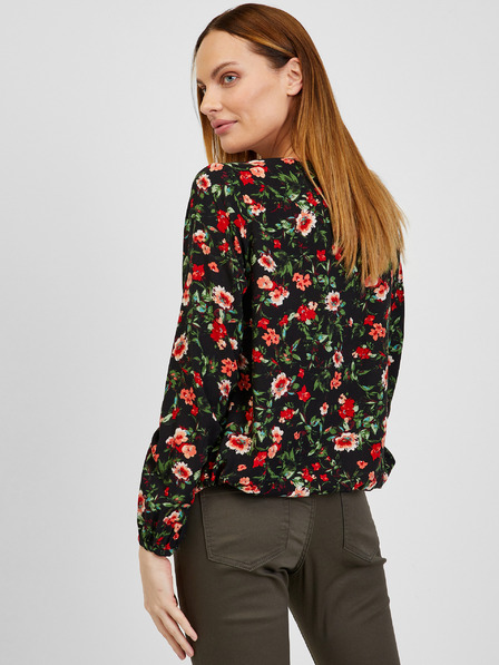 Orsay Bluză cu model floral roșu-negru de damă ORSAY