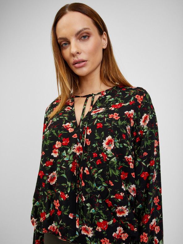 Orsay Bluză cu model floral roșu-negru de damă ORSAY