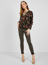 Orsay Bluză cu model floral roșu-negru de damă ORSAY