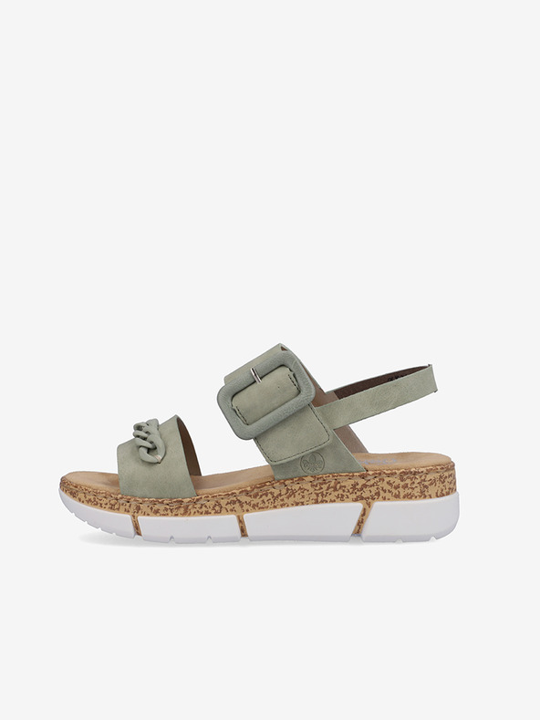 Rieker Sandale cu platformă pentru femei kaki Rieker