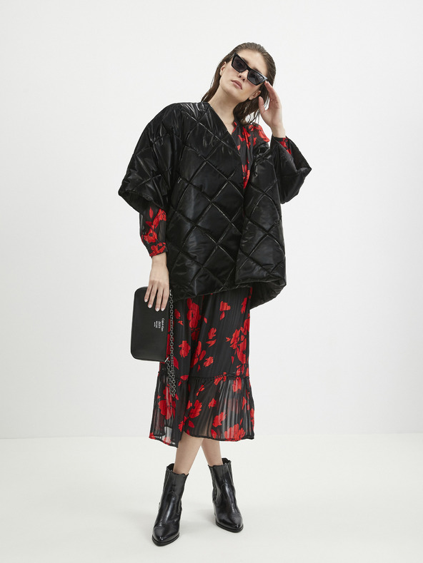 Orsay Rochie cu model floral roșu-negru de damă ORSAY