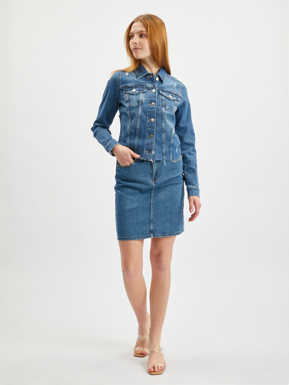 Orsay Jachetă albastră de blugi pentru femei ORSAY