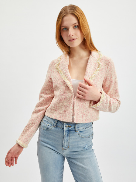 Orsay Sacou de damă roz deschis din tweed ORSAY