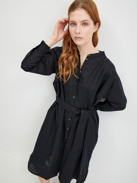 GAP Rochie midi din in tip cămașă GAP