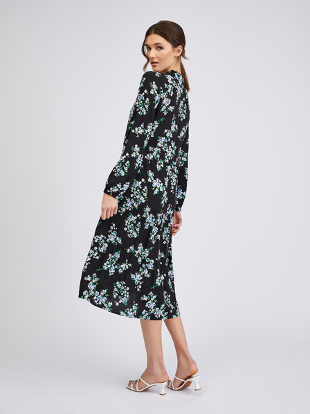 Orsay Rochie florală de damă neagră ORSAY