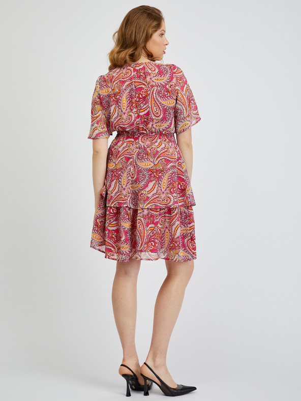 Orsay Rochie de damă cu model roșu-roz ORSAY