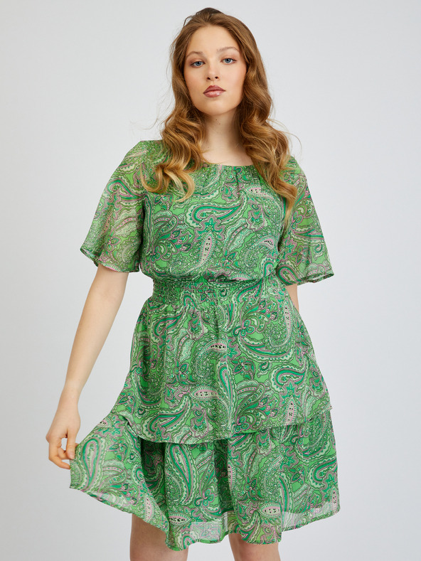 Orsay Rochie de damă verde cu model ORSAY