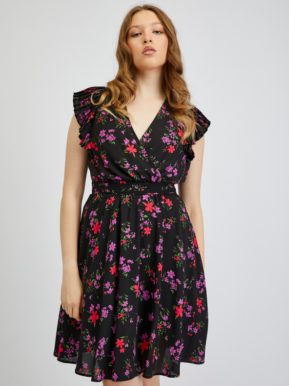 Orsay Rochie pentru femei neagră cu flori ORSAY