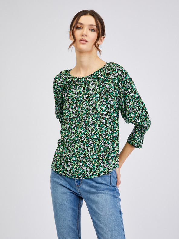 Orsay Bluză de damă verde cu model ORSAY