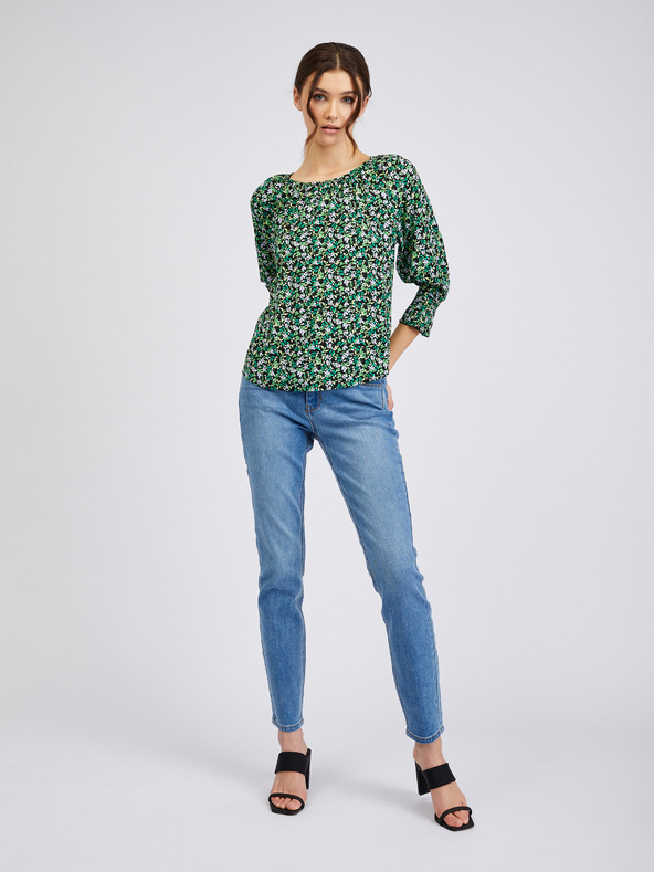 Orsay Bluză de damă verde cu model ORSAY