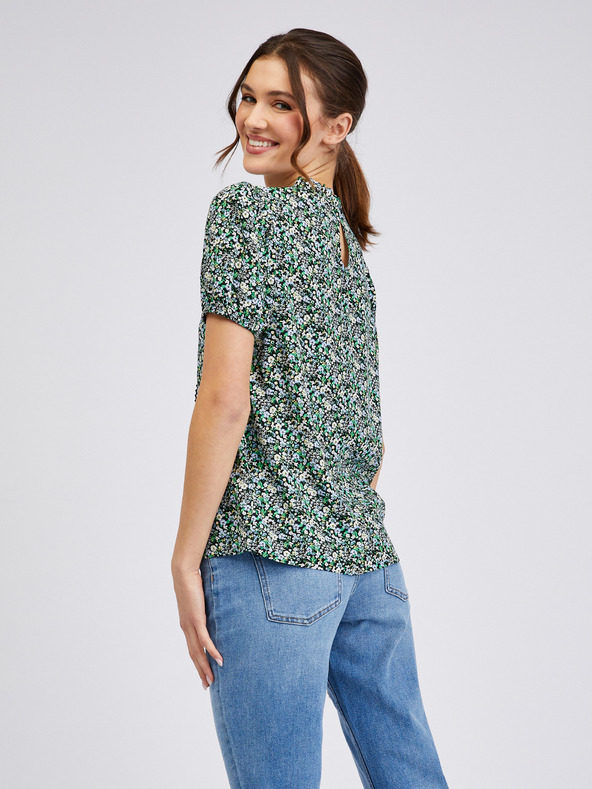 Orsay Bluză de damă verde cu model ORSAY