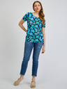 Orsay Tricou floral de damă albastru-negru ORSAY