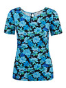 Orsay Tricou floral de damă albastru-negru ORSAY
