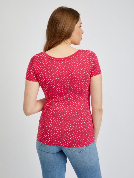 Orsay Tricou de damă cu buline roz închis ORSAY