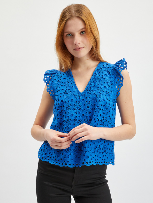 Orsay Bluză de damă albastră cu model ORSAY