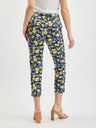 Orsay Pantaloni trei sferturi cu flori galben-albastru de damă ORSAY