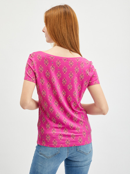 Orsay Tricou de damă cu model ORSAY roz închis