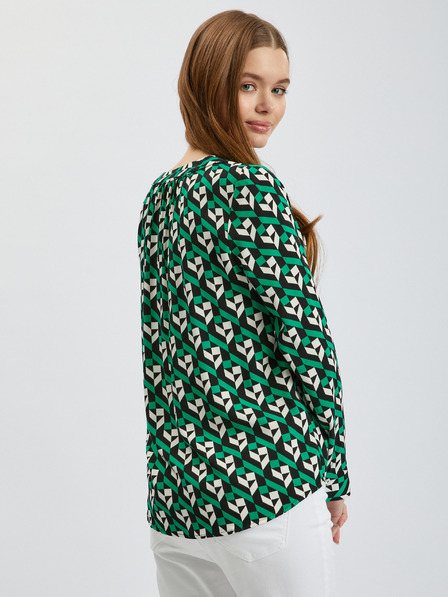 Orsay Bluză de damă cu model alb-verde ORSAY