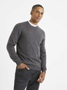 Celio Pulover basic gri pentru bărbați Celio
