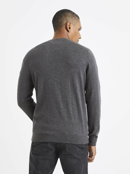 Celio Pulover basic gri pentru bărbați Celio