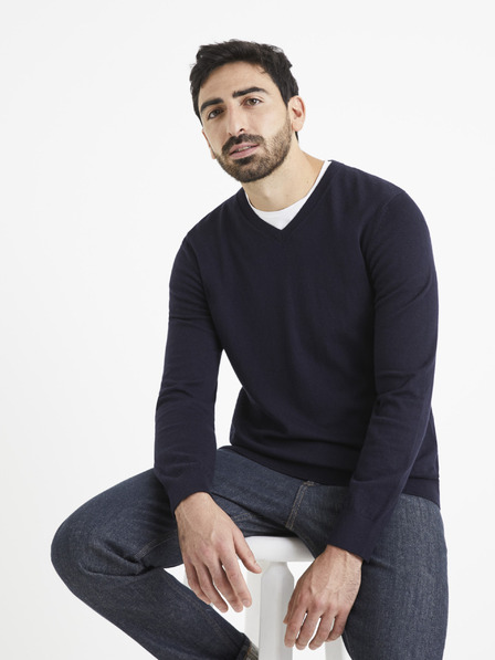 Celio Pulover albastru închis Celio Veviflex