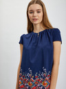 Orsay Bluză cu model floral roz-albastru pentru femei ORSAY
