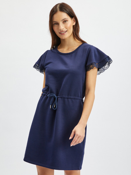 Orsay Rochie de damă albastru închis cu dantelă ORSAY