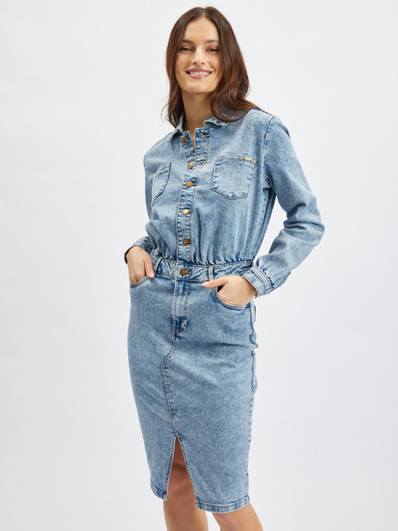 Orsay Rochie din denim albastru deschis pentru femei ORSAY