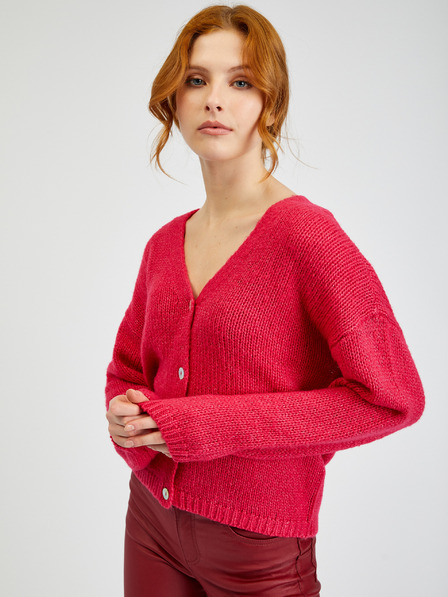 Orsay Cardigan largi de damă roz închis ORSAY