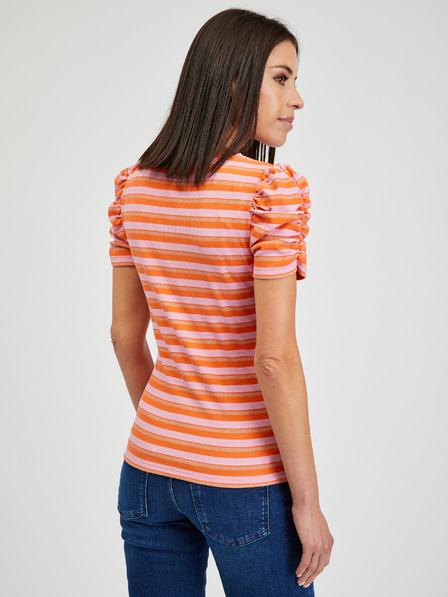Orsay Tricou ORSAY cu dungi roz-portocaliu de damă