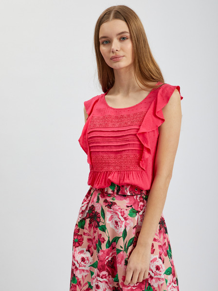 Orsay Bluză de damă roz închis ORSAY