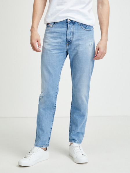 Diesel Blugi rupți skinny fit albastru deschis pentru bărbați Diesel Mharky
