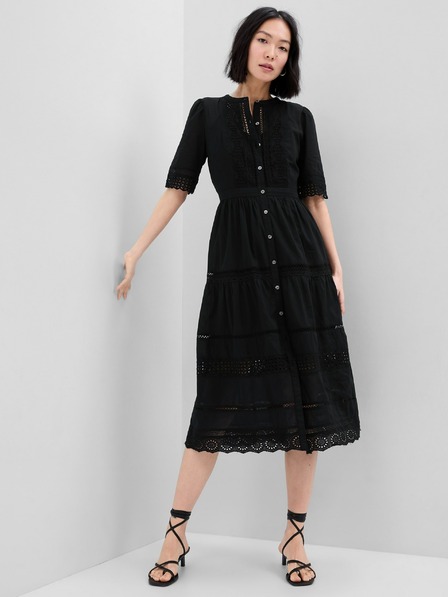 GAP Rochie midi cu broderie anglais GAP
