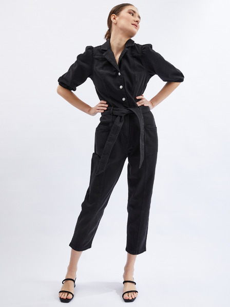Orsay Salopetă de damă neagră din denim ORSAY