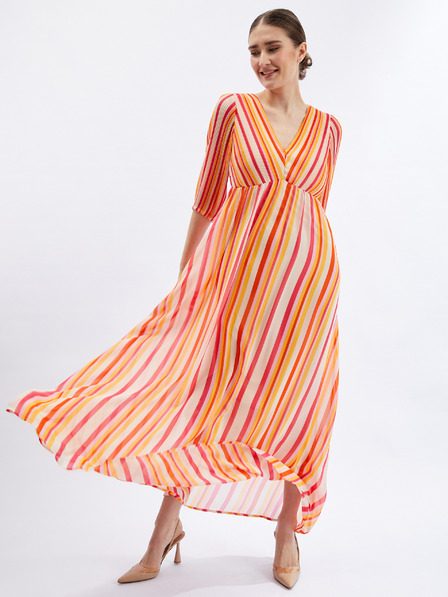 Orsay Rochie maxi damă în dungi roz-portocaliu ORSAY