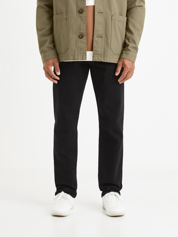 Celio Pantaloni negri pentru bărbați Celio Vopry1