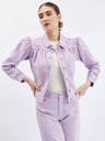 Orsay Jachetă de damă din denim violet deschis cu mâneci cu volane ORSAY
