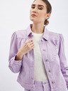 Orsay Jachetă de damă din denim violet deschis cu mâneci cu volane ORSAY