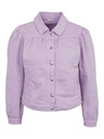 Orsay Jachetă de damă din denim violet deschis cu mâneci cu volane ORSAY