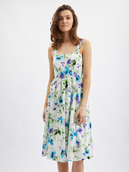 Orsay Rochie florală albastru-crem pentru femei ORSAY
