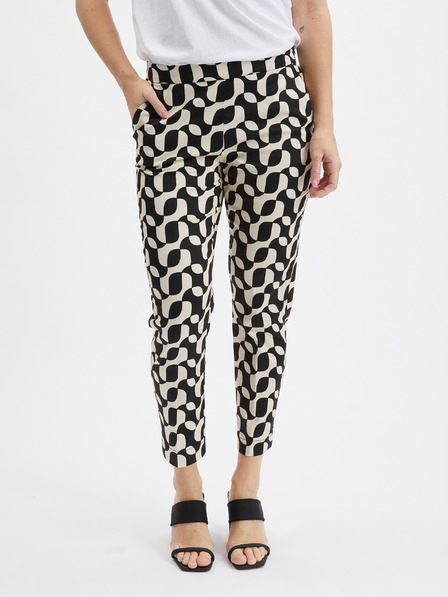 Orsay Pantaloni de damă cu model crem și negru ORSAY